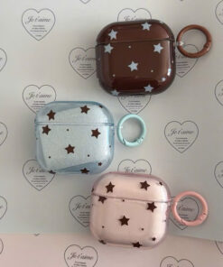 Ốp bảo vệ AirPods Star Case - Ốp AirPods trong suốt họa tiết ngôi sao, kèm móc treo tiện lợi, phong cách nhẹ nhàng