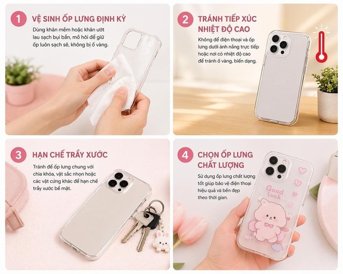 Cách Bảo Quản Ốp Lưng Đúng Cách Giúp Hạn Chế Ố Vàng