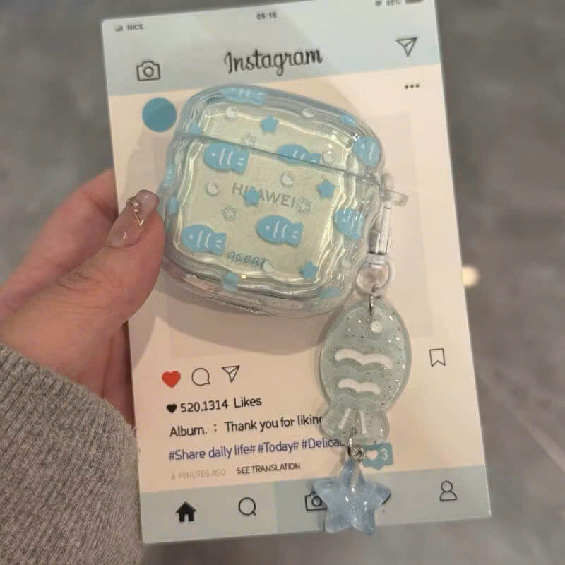 Ốp AirPods Aqua Jelly Charm Mochi Case - Phụ kiện iPhone dễ thương, trong trẻo Ốp AirPods Aqua Jelly Charm Mochi Case – Phụ kiện iPhone trong trẻo, đáng yêu và nổi bật