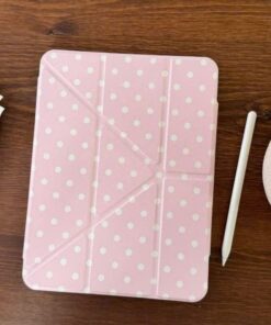 Ốp Lưng iPad Họa Tiết Chấm Bi Màu Hồng