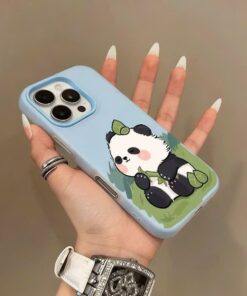 Op lung Iphone gau truc mau xanh