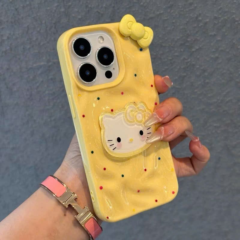Ốp Lưng iPhone Hello Kitty Nơ - Thiết Kế Vân Sóng 3D Cute, Chống Sốc Toàn Diện Ốp Lưng iPhone Hello Kitty Nơ - Thiết Kế Vân Sóng 3D Cute, Chống Sốc Toàn Diện - Ảnh 3
